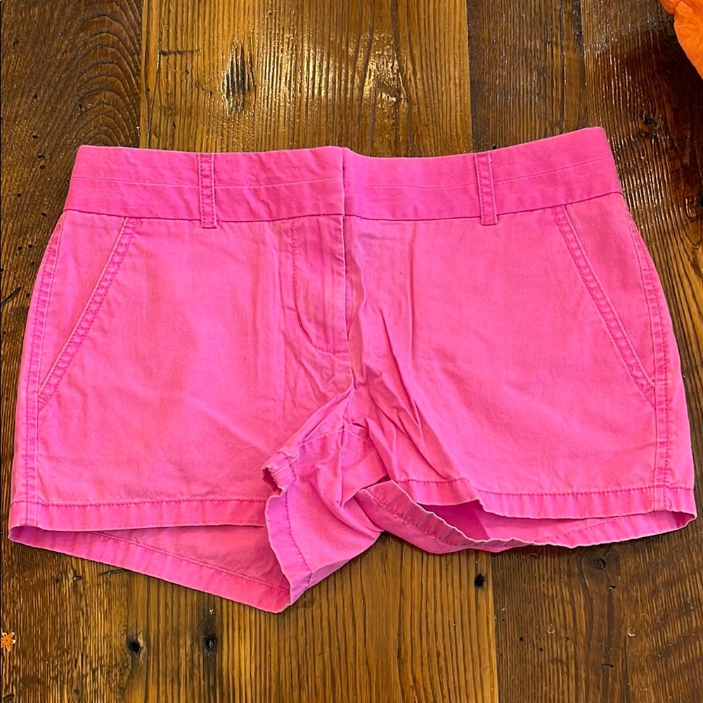 J. Crew Chino Pink Shorts with Tailored Cuff